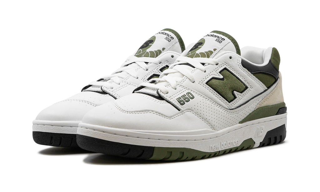 New Balance 550  White / Dark Olivine